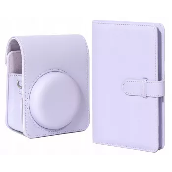 LOVEINSTANT Kameratasche und Fotoalbum-Set für Fujifilm Instax Mini 13 - Lila