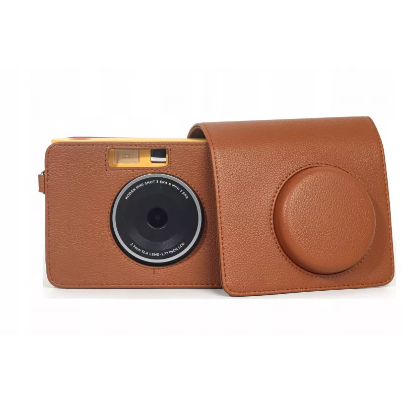 LOVEINSTANT Case Cover Pouch für Kodak Mini Shot 3 Era MS300 Sofortbildkamera - Braun