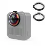 PULUZ 2x Tempered Glass Lens Protector for GoPro Max 2 - Black Frame