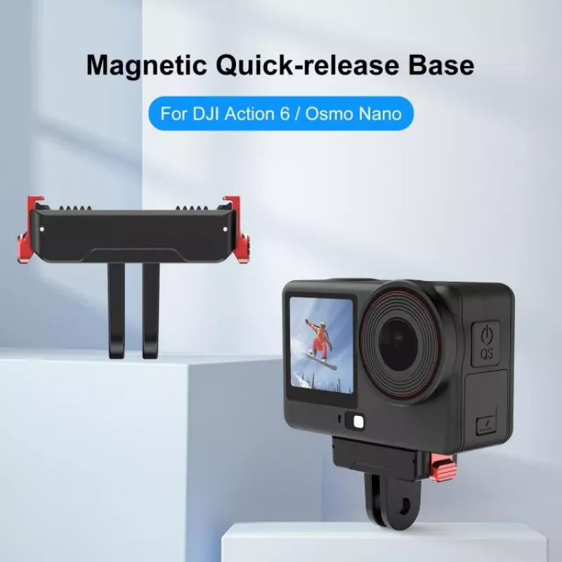 PULUZ Magnetischer Schnellspann-Montageadapter für DJI Osmo Action 6 / Nano / GoPro Halterung PU1070B