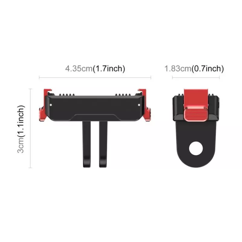 PULUZ Magnetischer Schnellspann-Montageadapter für DJI Osmo Action 6 / Nano / GoPro Halterung PU1070B