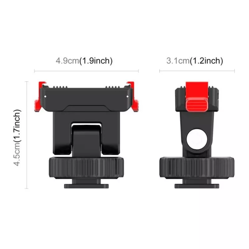 PULUZ PU1071B Magnetische Schnellwechselhalterung 1/4 und ISO für DJI Osmo Action 6 / Nano