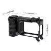 PULUZ Rahmenhalterung + Griff + Kaltgeräteschuh-Adapter für DJI Osmo Action 6 / PU1096B