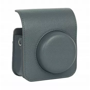 LOVEINSTANT 4-in-1 Kit: Schutzhülle, Fotoalbum (96 Fotos), Rahmen & Aufkleber für Fujifilm Instax Mini 41 - Grau