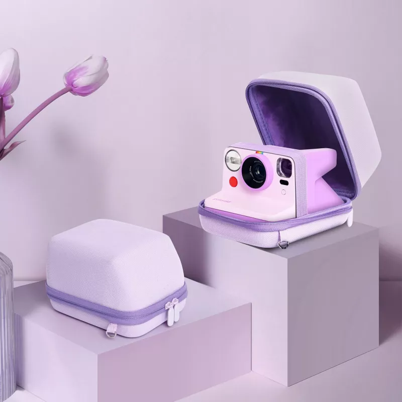 LOVEINSTANT Case für Polaroid Now, Now+, Onestep+, Onestep 2 VF – Lila