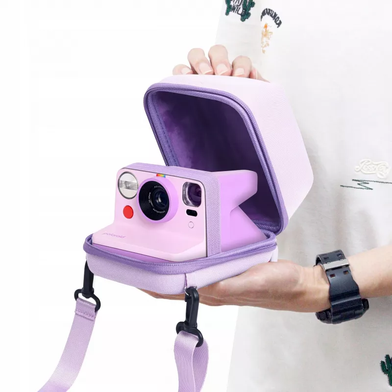 LOVEINSTANT Case für Polaroid Now, Now+, Onestep+, Onestep 2 VF – Lila