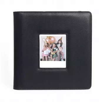 LOVEINSTANT Fotoalbum für 288 Fotos, kompatibel mit Fuji Instax Wide 400/300, Polaroid 600/Now, Schwarz