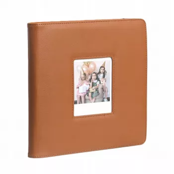 LOVEINSTANT Fotoalbum für 288 Fotos, kompatibel mit Fuji Instax Wide 400/300, Polaroid 600/Now, Braun