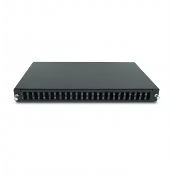 RACKTEL RL-PFWDPX24 24-Port SC Duplex Fiber Optic Patch Panel, 1U, Black