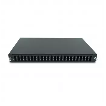 RACKTEL RL-PFWDPX24 24-Port SC Duplex Fiber Optic Patch Panel, 1U, Black