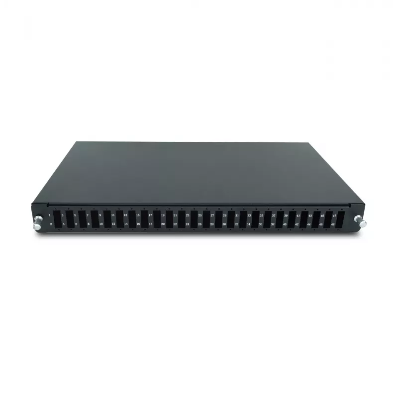 RACKTEL RL-PFWDPX24 24-Port SC Duplex Fiber Optic Patch Panel, 1U, Black