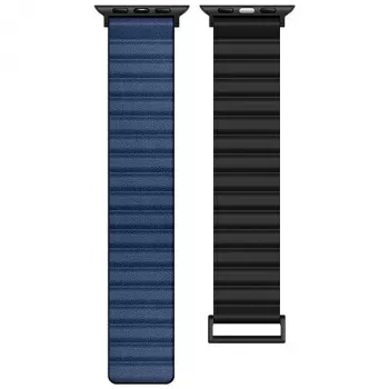 Beline Apple Watch Magnetic Pro Strap 42/44/45/49mm Schwarz/Blau
