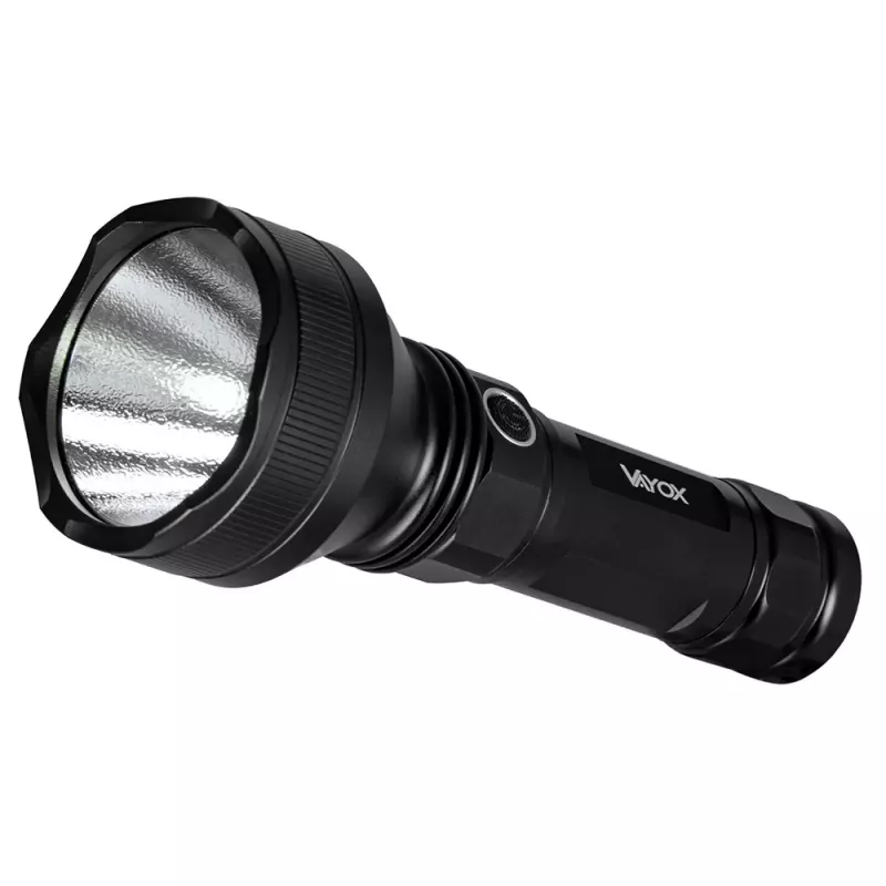 VAYOX VA0109 taktische Akku-Taschenlampe, 1900 lm, 20 W, 5000 mAh, USB-C, IPX5