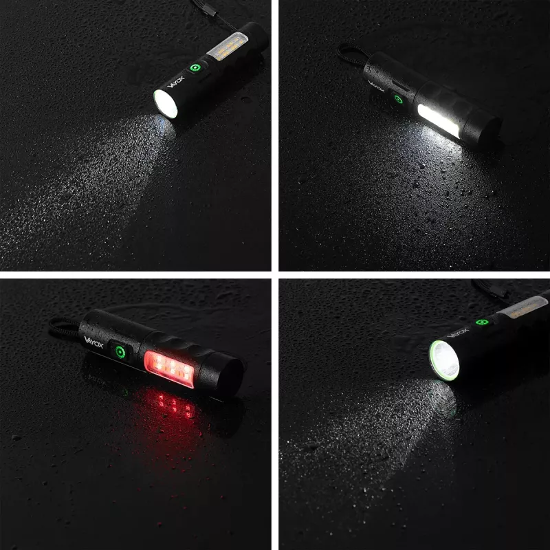 Vayox VA0184 wiederaufladbare Taschenlampe, 250 lm, 5 W LED + SMD