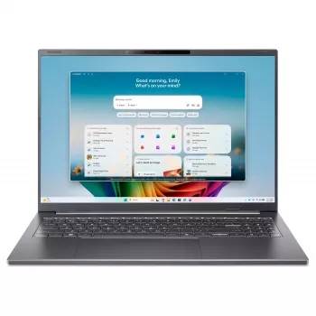 Acer Aspire 16 AI A16-I71M-96Q0 Copilot+ PC Laptop, 16 Zoll WUXGA OLED 120Hz, Intel Core Ultra 9 386H, 16GB LPDDR5x, 512GB SSD, Windows 11 Home, deutsche QWERTZ-Tastatur