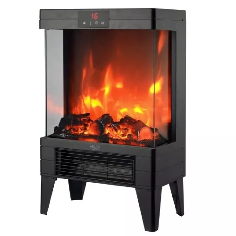 Adler AD 7755 Keramik-PTC-Heizlüfter 2000W mit Fernbedienung, Schwarz