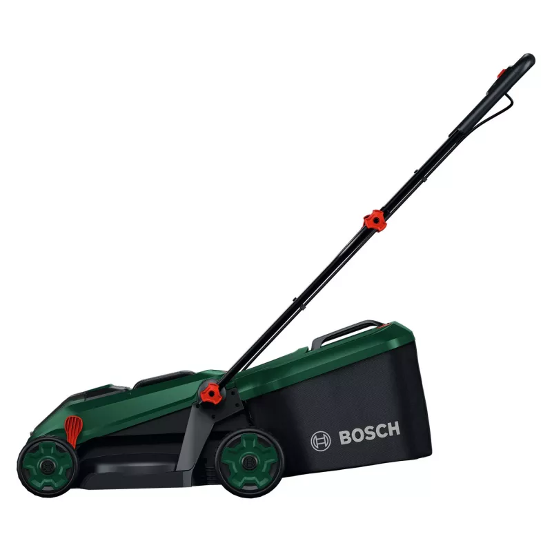 Bosch Rotak 18V-34 Akku-Rasenmäher mit Starter-Set und Mulchstecker (C)