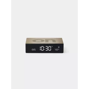 Lexon Flip Premium Wecker doppelseitig Gold LR152D