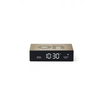 Lexon Flip Premium Wecker doppelseitig Gold LR152D