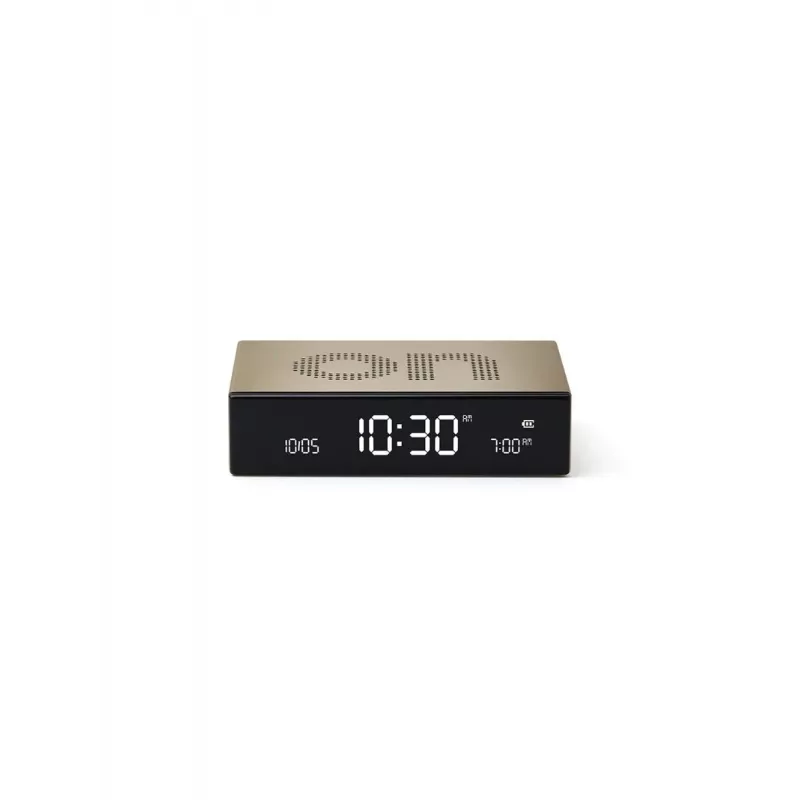 Lexon Flip Premium Wecker doppelseitig Gold LR152D