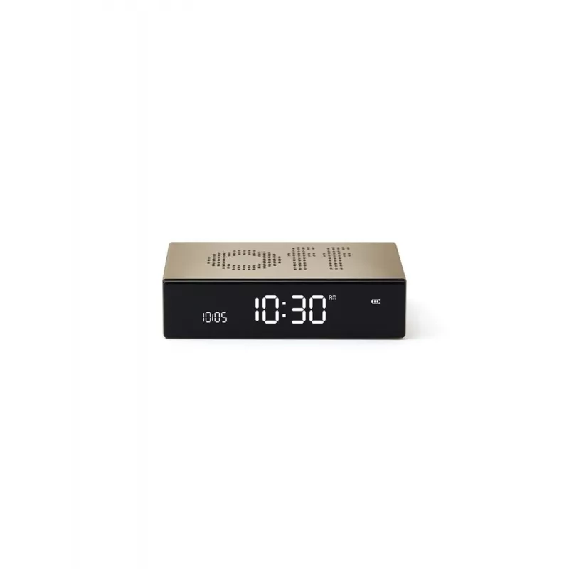 Lexon Flip Premium Wecker doppelseitig Gold LR152D