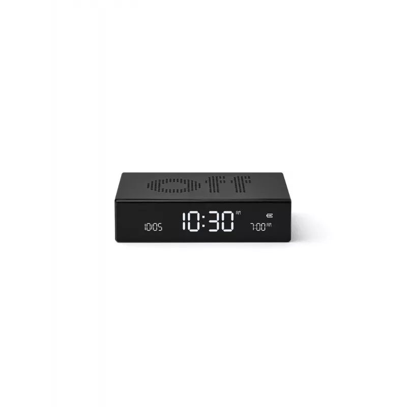 LEXON Flip Premium Alarm Clock Dual-Sided Black LR152N