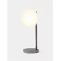Lexon Bubble Lamp LED Schreibtischlampe mit 15W Qi-Ladegerät, Gunmetal