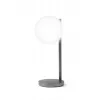 Lexon Bubble Lamp LED Schreibtischlampe mit 15W Qi-Ladegerät, Gunmetal