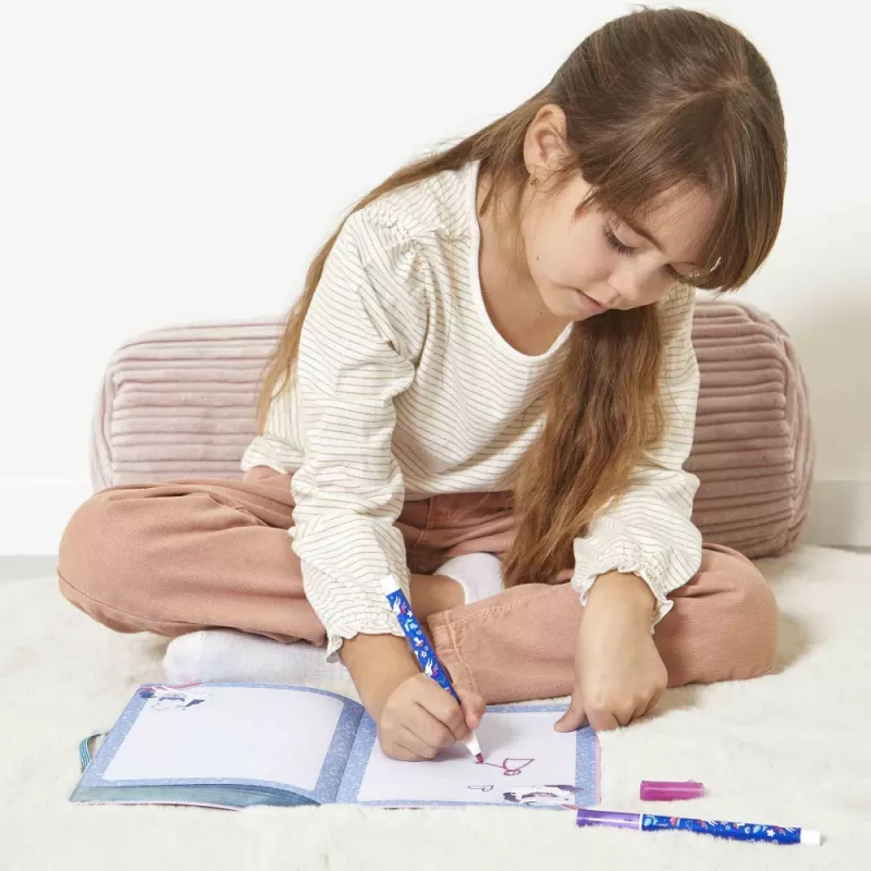 Janod Unicorn Dreamland Notizbuch mit Gummiband, 6+