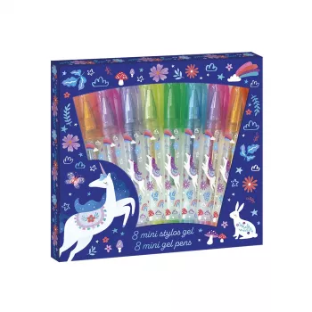 Janod Gel Pens Mini 8 Farben Unicorns Dreamland 6+