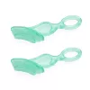 BRUSH BABY Kau-Zahnbürste Beißring aus Gummi für Babys 10-36 Monate, 2er-Pack