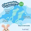 BRUSH BABY Kau-Zahnbürste Beißring aus Gummi für Babys 10-36 Monate, 2er-Pack