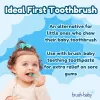 BRUSH BABY Kau-Zahnbürste Beißring aus Gummi für Babys 10-36 Monate, 2er-Pack