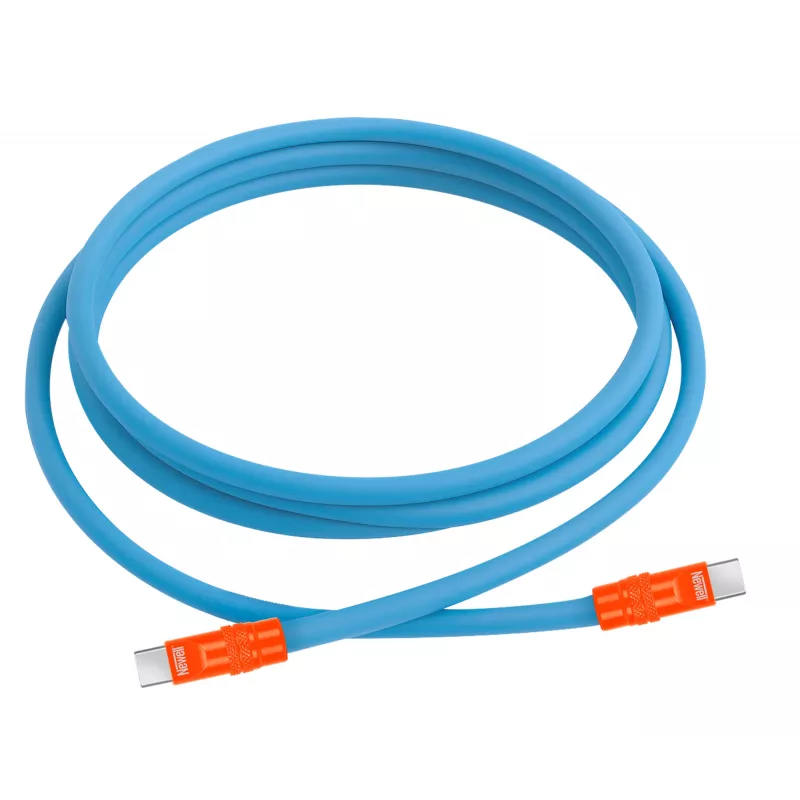 Newell USB-C auf USB-C Kabel 100W, 2m, Silikon, Blau-Orange