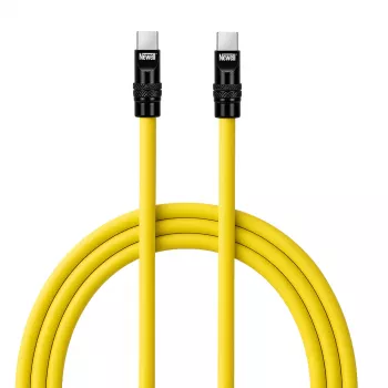 Newell USB-C auf USB-C Kabel 100W, 2m, Silikon, Gelb-Schwarz