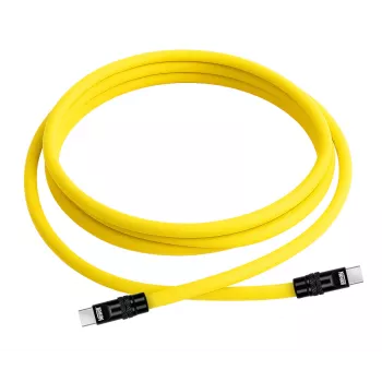 Newell USB-C auf USB-C Kabel 100W, 2m, Silikon, Gelb-Schwarz