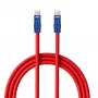 Newell USB-C auf USB-C Kabel 100W 2m Silikon Rot-Marineblau