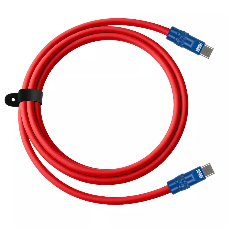 Newell USB-C auf USB-C Kabel 100W 2m Silikon Rot-Marineblau