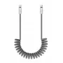 Newell USB-C auf USB-C Kabel 100W, 1,5m, Silikon, gewickelt, Grau