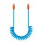 Newell USB-C auf USB-C Kabel 100W 1,5m Silikon gewickelt Blau-Orange