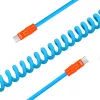 Newell USB-C auf USB-C Kabel 100W 1,5m Silikon gewickelt Blau-Orange