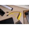 Newell USB-C auf USB-C Kabel 100W, 1,5m, Silikon, gewendelt, Gelb-Schwarz
