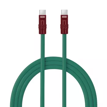 Newell USB-C auf USB-C Kabel 100W 2m Silikon Grün-Burgunderrot