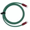 Newell USB-C auf USB-C Kabel 100W 2m Silikon Grün-Burgunderrot