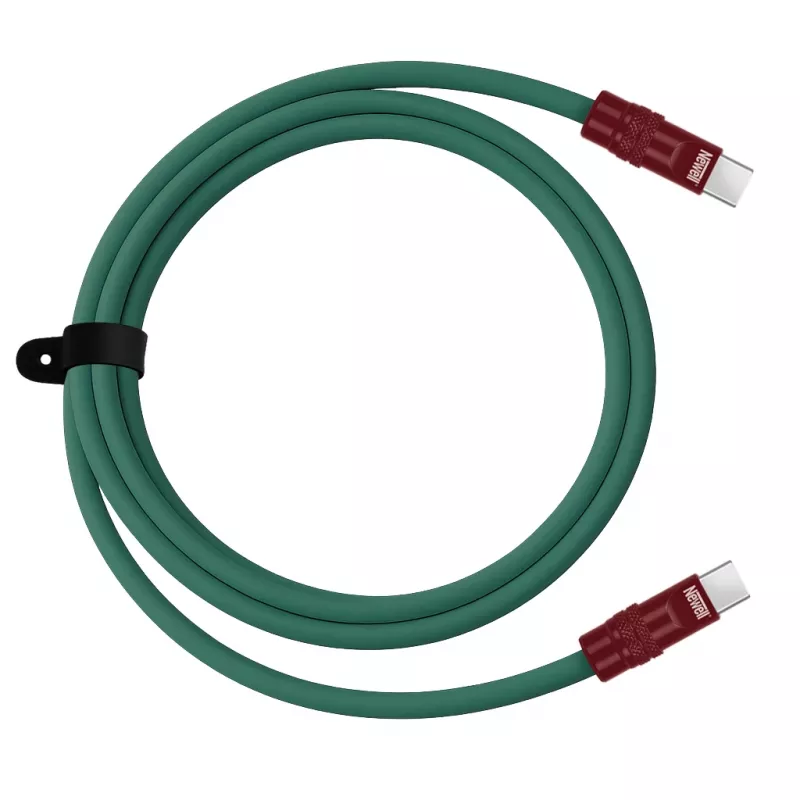 Newell USB-C auf USB-C Kabel 100W 2m Silikon Grün-Burgunderrot