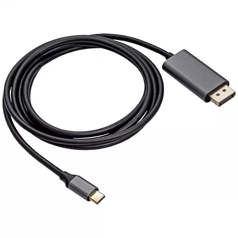Akyga AK-AV-16 USB-C-auf-DisplayPort-Kabel, 4K 60 Hz, 1,8 m, schwarz