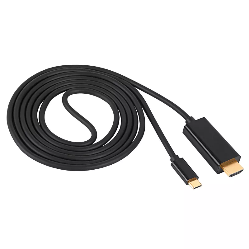 Akyga AK-AV-18 USB-C auf HDMI Kabel, 4K, 1,8 m, Schwarz