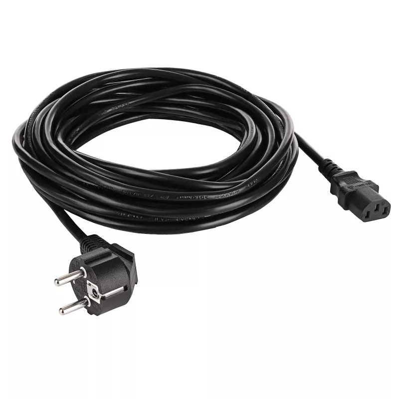 Akyga AK-PC-08C Stromkabel CEE 7/7 auf IEC C13 10m Schwarz