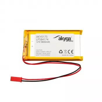 Akyga AKY0157 LP584174 Li-Po-Akku 3,7 V 1800 mAh, PCM, JST 2,54 2-polig, 150 mm