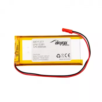 Akyga AKY1377 LP613381 Li-Po-Akku 3,7 V 2100 mAh, PCM, JST 2,54 2-polig, 150 mm